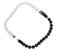 CONGARTENO 2 Pièces Bracelet Chargeur USB Type C Câble de Données Créatif Perles Compatible avec Smartphones Type C Interface USB Antirouille et Enroulement