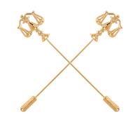 CONGARTENO 2 Pièces Broche Balance Dorée Épingle de Revers Justice pour Costume Homme et Femme Symbole Équité pour Avocats et Juges Accessoire Élégant pour Événements Professionnels et Cadeau