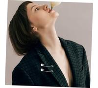 CONGARTENO 2 Pièces Broche Punk Épingle Nourrice Longue avec Boucle de Sécurité Accessoire Mode pour Vêtements Châles et Décoration Finition Ancien