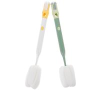 CONGARTENO 2 pièces Brosse Nettoyage Biberon Long Manche Éponge Douce pour Bouteille et Tasse Nettoyage Complet Fond et Couvercle Matériaux Sécurisés PP Abs Multi-usage