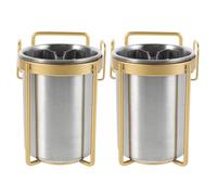 CONGARTENO 2 pièces Cendrier Mural INOX sans Perçage Porte-mégots Mural Pratique Design Anti-Odeur et Coupe-Vent pour Salle de Bain et Balcon