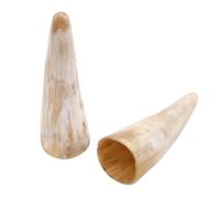 CONGARTENO 2 pièces Corne à Boire Viking Corne de Bœuf Naturelle Lot de Tasses Médiévales Vintage pour Bière et Whisky Accessoires de Fête et Mariage