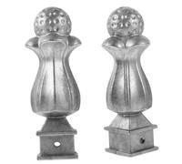 CONGARTENO 2 Pièces de clôture monté clôture de Jardin matériel de Plein air Escrime pieu Grillage Parc bébé têtes de clôture Embouts de Poteau décoratifs Alliage d'aluminium