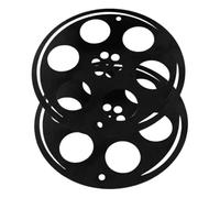 CONGARTENO 2 pièces Décoration Murale Bobine de Film Métal Art Mural Vintage Cinéma pour Salon Chambre et Soirée Cinéma Sculpture Murale Polyvalente pour Intérieur et Extérieur