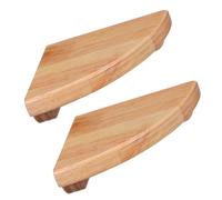 CONGARTENO 2 pièces Étagère Angle Murale Bois Tablette Murale Flottante Éventail Rangement Optimisé pour Coin de Maison et Bureau Support Mural Décoratif Facile à Installer