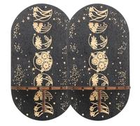 CONGARTENO 2 pièces Étagère Murale Cristal Noire pour Décoration Intérieure Support pour Pierres Précieuses Style Bohème pour Salon et Chambre