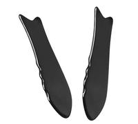 CONGARTENO 2 Pièces Gua Sha Corne de Bœuf Outil de Massage Chinois Ergonomique Forme de Poisson pour Visage Cou et Corps Instrument Portable pour Thérapie et Relaxation