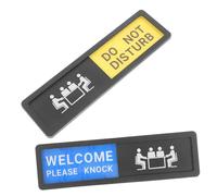 CONGARTENO 2 Pièces Invite de panneau de porte nom panneau de bureau ton Non signe de porte d'intimité signe de confidentialité enseigne de porte coulissante enseigne de bureau Acrylique