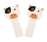 CONGARTENO 2 pièces Lève-abattant Toilettes Autocollant Blanc Poignée Réhausseur Design Cartoon Portable pour Éviter Contact Direct Usage Maison Bureau Hôtel