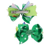 CONGARTENO 2 pièces Lot de Pinces à Cheveux Garçon Fille Trèfle Vertes pour Fête Saint Patrick Nœuds Élégants Accessoires Coiffure Garçon Fille pour Parade et Célébration