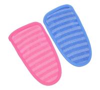 CONGARTENO 2 pièces Mitaines Exfoliantes Double Face pour Toilette et Bain Réutilisables pour Peau Sensible Nettoyage Profond et Élimination des Peaux Mortes Lot de Bleu Rose