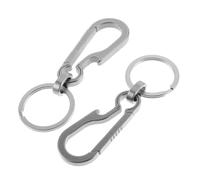 CONGARTENO 2 pièces Mousqueton Porte-clés Titane Léger avec Décapsuleur Porte-clés Robuste et Multifonction pour Homme et Femme Accessoire Portable pour Usage Quotidien et Activités Outdoor