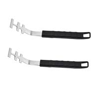 CONGARTENO 2 pièces Pince Barbecue INOX Multifonction Accessoire Gril Antibrûlure pour Four Barbecue Ronde et Airfryer Ouvre-Bouteille Intégré