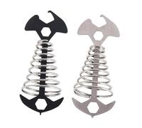 CONGARTENO 2 pièces Piquets de Tente Acier Inoxydable Accessoires Camping Extérieur Résistants pour Fixation Sol Crochets Bivouac Robustesse Anti-Vent
