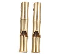 CONGARTENO 2 pièces Sifflet Métallique Laiton Porte-clés Sifflet pour Sécurité Camping Randonnée et Entraîneurs Accessoire Pratique pour Cordon