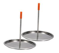 CONGARTENO 2 pièces Support Rôtissoire Vertical Acier Inoxydable pour Poulet et Dinde Plat de Cuisson Résistant et Facile à Nettoyer pour Barbecue Extérieur