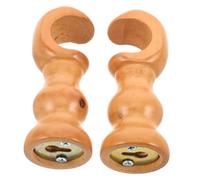 CONGARTENO 2 Pièces Supports Muraux Bois Massif pour Tringles à Rideaux Supports Solides pour Barre de Rideau Style Romain Vintage Installation Facile pour Décoration Intérieure