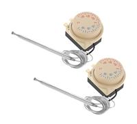 CONGARTENO 2 Pièces Thermostat Mécanique pour Frigo et Congélateur avec Réglage Précis Commande par Bouton Rotatif Facile à Utiliser Contrôleur de Température pour Appareils Électroménagers