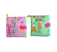 CONGARTENO 2 pièces Tissu pour Garçon Fille Éducatif et Déchirure Résistante avec Chiffres et Lettres Éveil Montessori pour Garçons et Filles Dès la Naissance