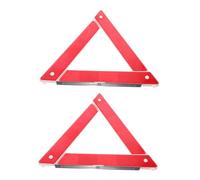 CONGARTENO 2 pièces Triangle de Signalisation Pliable pour Voiture Panneau Avertissement Réfléchissant Rouge Kit de Sécurité Urgence Compact Gain de Place et Transport Facile