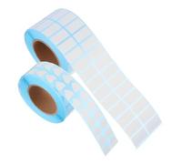 CONGARTENO 2 rouleaux Étiquettes Autocollantes Blanches Résistantes Déchirure pour Bocaux et Bouteilles Surface Vierge et Autocollante pour Organisation DIY et Rangement Lot de Cœur Carré