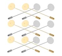 CONGARTENO 20 ensembles Set de Accessoires DIY Cuivre pour Épingles à Revers Plateau Rond Plat pour Broches Corsages et Projets de Bijouterie Robuste