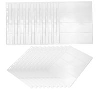 CONGARTENO 20 feuilles Pages Transparentes pour Album Timbres Protectrices Standard Pochette Classeur pour Amateurs de Timbres et Billets Protection Anti-poussière et Dégâts