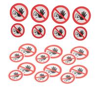 CONGARTENO 20 pièces Autocollants Interdiction Entrée Autocollants de Sécurité Auto Adhésifs Étiquettes Avertissement pour Surface Lot