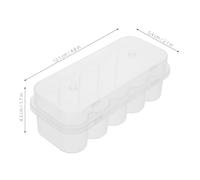 CONGARTENO 20 pièces Boîte de Rangement pour Flacons Coffret Plastique Transparent Étanche pour Congélateur Organiseur Compact pour Laboratoire et Centre Lot