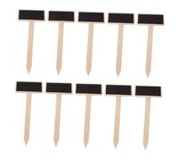 CONGARTENO 20 Pièces Étiquettes Mini Tableau Bois avec Piquets Ardoises Décoratives pour Pots de Fleurs et Jardinage Panneaux Créatifs pour Messages et Marquage des Plantes