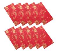CONGARTENO 20 Pièces Lot de Enveloppes Rouges Du Nouvel An Chics et Résistantes Pochettes pour Festival Du Printemps Motifs Imprimés Emballage Standard pour Mariage et Célébrations