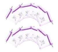 CONGARTENO 20 pièces Sachets Vides Maille avec Cordon Sacs Parfumés pour Lavande Sachets de Rangement Élégants et pour Armoires et Placards Container Lavande Lot de Pochons Violets
