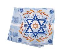 CONGARTENO 20 pièces Serviettes Jetables Hanukkah avec Motif Étoile de David Décorations Festives Agréables et Résistantes pour Table de Fête Juive
