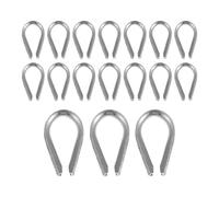 CONGARTENO 24 Pièces Anneaux Triangulaires Acier Inoxydable pour Câble Cosses de Gréement Résistantes Aux Intempéries Bagues de Protection pour Corde Escalade et Boucles de Montagne