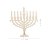 CONGARTENO 24 Pièces Kit Bougeoir Bois Hanukkah à Assembler DIY Non Peintes pour Décoration de Fête et Cadeau Attentionné Bois Naturel Robuste