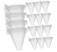 CONGARTENO 25 pièces Mangeoires pour Poissons avec Ventouses Coupelles Plastique pour Nourriture Aquarium Support Ver Rouge et Crevettes Conteneurs Flottants Faciles à Installer