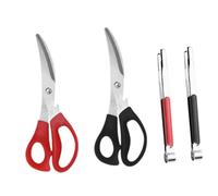 CONGARTENO 2ensembles Ciseaux De Cuisine Inoxydable Pince à Barbecue Multifonctionnelle Ustensiles De Cuisine Pratiques Pour Viande Légumes Et Fruits