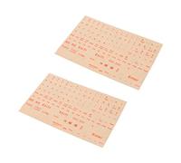 CONGARTENO 2feuilles Stickers Clavier Anglais Transparent pour Pc Et Ordinateur Portable Autocollants Durables Faciles à Coller Retirer Protections Complètes des Touches Résistance à Usure