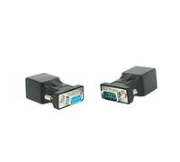CONGARTENO 2pièces Rallonge Vga Mâle Et Femelle Adaptateur Convertisseur Câble Réseau Connecteur Extension pour Pc Et Ordinateur Portable Noir