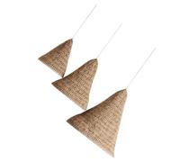 CONGARTENO 3 Pièces Abat-jour Suspendus Tissés Main Style Macramé Décoratif Facile à Installer pour Plafonnier Chambre Salon