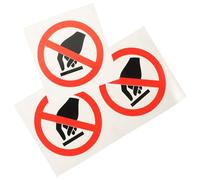 CONGARTENO 3 pièces Autocollants de Sécurité Interdiction de Toucher Signalisation Ronde Vinyle Avertissement Main pour Usine et Chantier Prévention des Accidents