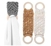 CONGARTENO 3 Pièces Boucle de Suspension pour Serviette tissée Serviettes suspendues pour la Cuisine Salle de Bain Corde de Coton