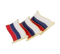 CONGARTENO 3 pièces Broches Drapeau Russe Métal Émaillé Badge Durable pour Décoration de Vêtements et Accessoires