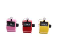 CONGARTENO 3 Pièces Compteur Manuel Mécanique Compteur Numérique Portable à Chiffres avec Remise à Zéro Facile Couleurs Aléatoires Pratique pour Sport et Statistiques