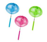 CONGARTENO 3 Pièces Filets Extensibles Acier Inoxydable avec Poignée Filet à Poissons et Insectes pour Garçon Fille Rose Vert Bleu