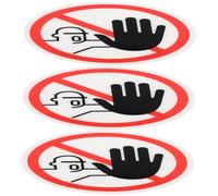 CONGARTENO 3 pièces Lot de Autocollants Avertissement Ne Toucher Vinyle Signalisation de Sécurité Industrielle pour Site Usine et Chantier