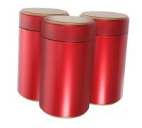 CONGARTENO 3 pièces Lot de Boîtes de Rangement Métalliques Hermétiques Boîtes à Thé Compactes et Portables Contenant pour Café Bonbons et Snacks Récipient Scellé Couleur Couleur Aléatoire