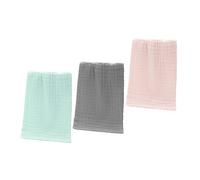 CONGARTENO 3 pièces Lot de Débarbouillettes Mousseline Ultra- pour Lavables et Multi-usages pour Essuyer Sueur et Salive Coton Adapté Peau Sensible et Garçon Fille