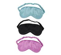 CONGARTENO 3 pièces Masque de Sommeil Satin et Soie Cache Œil Doux et avec Bande Élastique Masque Occultant Confortable pour Voyage Sieste et Sommeil Réparateur Couleur Couleur Aléatoire