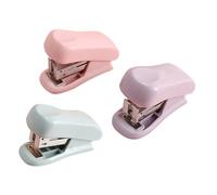 CONGARTENO 3 pièces Mini Agrafeuse Manuelle Colorée Stable et Portable pour Bureau Étudiants et Fournitures Scolaires
